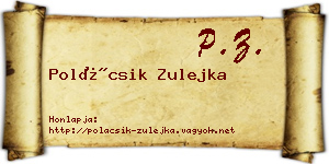 Polácsik Zulejka névjegykártya